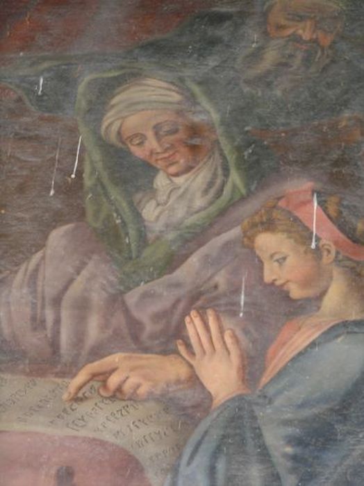 tableau : Education de la Vierge (l’), vue partielle