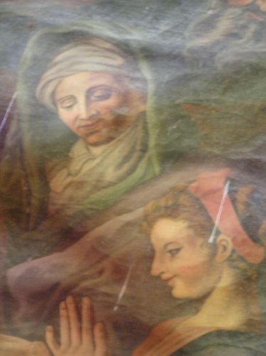 tableau : Education de la Vierge (l’), vue partielle