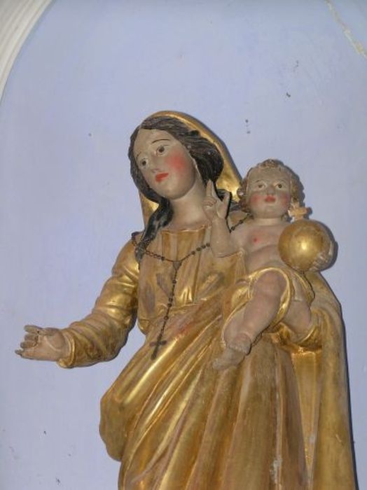 statue : Vierge à l’Enfant, vue partielle