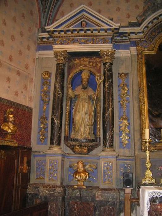 statue : Saint Blaise - © Ministère de la Culture (France), Conservation des antiquités et des objets d’art de l'Ariège – Tous droits réservés 