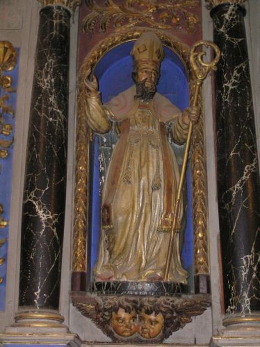 statue : Saint Blaise - © Ministère de la Culture (France), Conservation des antiquités et des objets d’art de l'Ariège – Tous droits réservés 