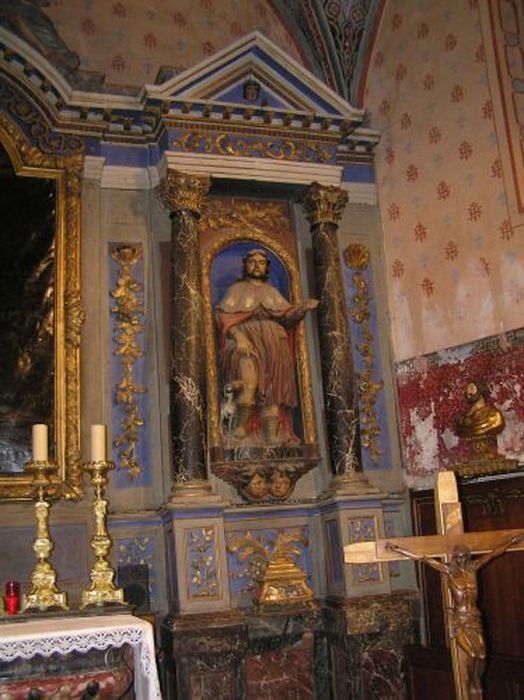 statue : Saint Roch - © Ministère de la Culture (France), Conservation des antiquités et des objets d’art de l'Ariège – Tous droits réservés 