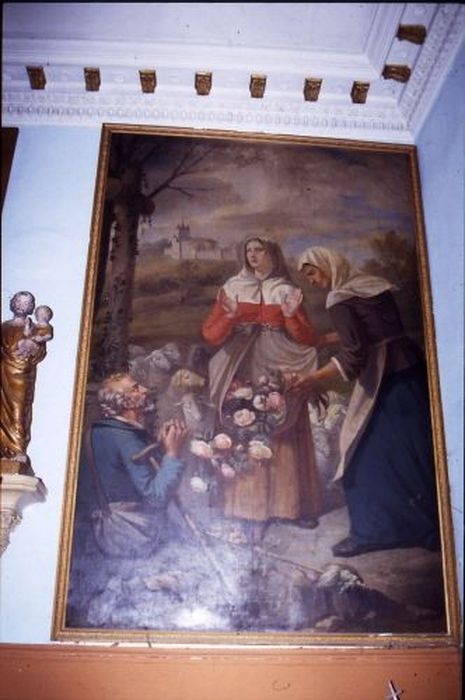 tableau : Sainte Germaine de Pibrac et le miracle des roses - © Ministère de la Culture (France), Conservation des antiquités et des objets d’art de l'Ariège – Tous droits réservés