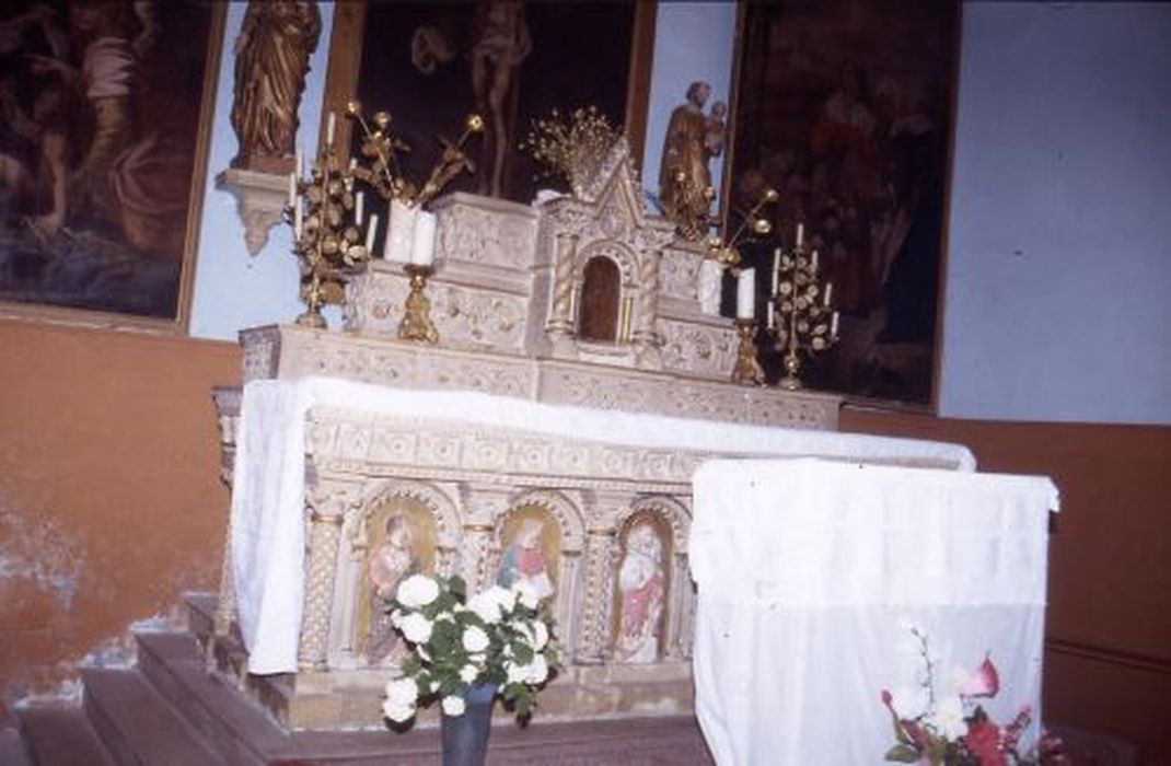 autel, gradins d'autel et tabernacle - © Ministère de la Culture (France), Conservation des antiquités et des objets d’art de l'Ariège – Tous droits réservés