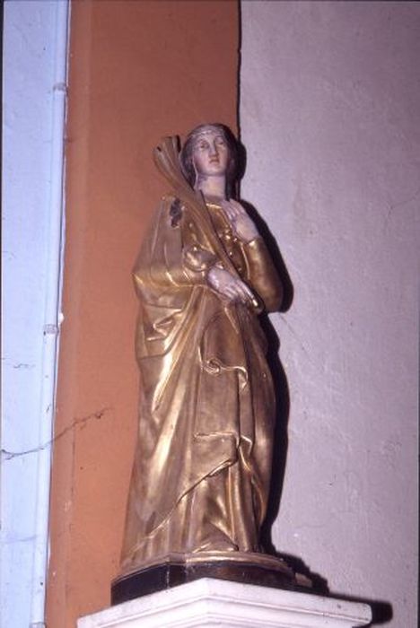 statue : Sainte Lucie - © Ministère de la Culture (France), Conservation des antiquités et des objets d’art de l'Ariège – Tous droits réservés