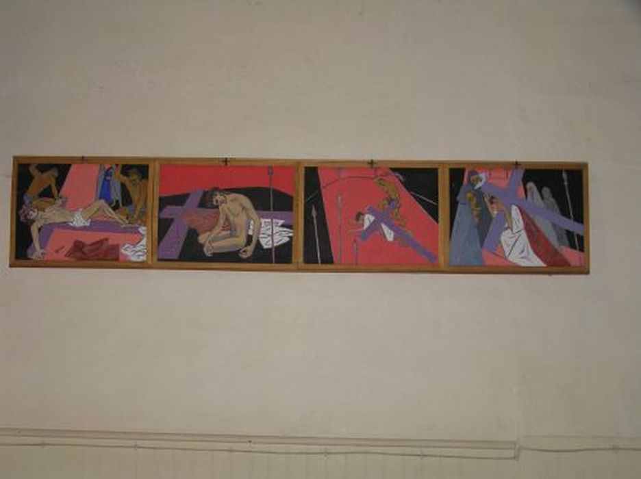 chemin de croix, détail de 4 stations