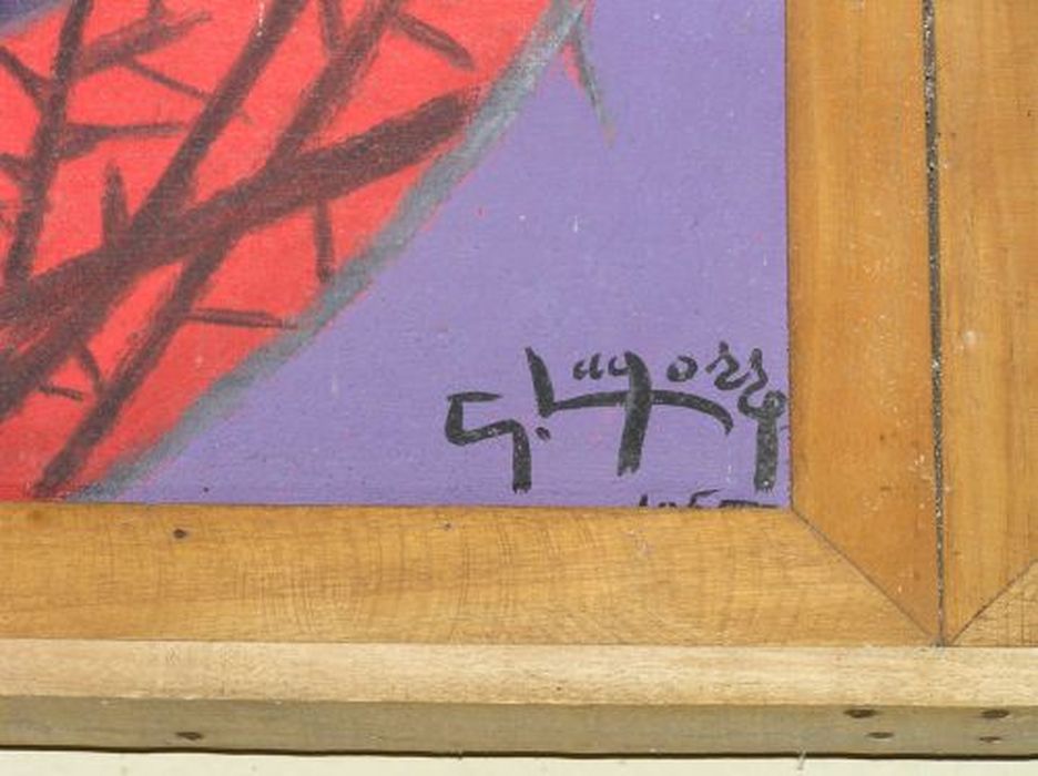 chemin de croix, détail de la signature