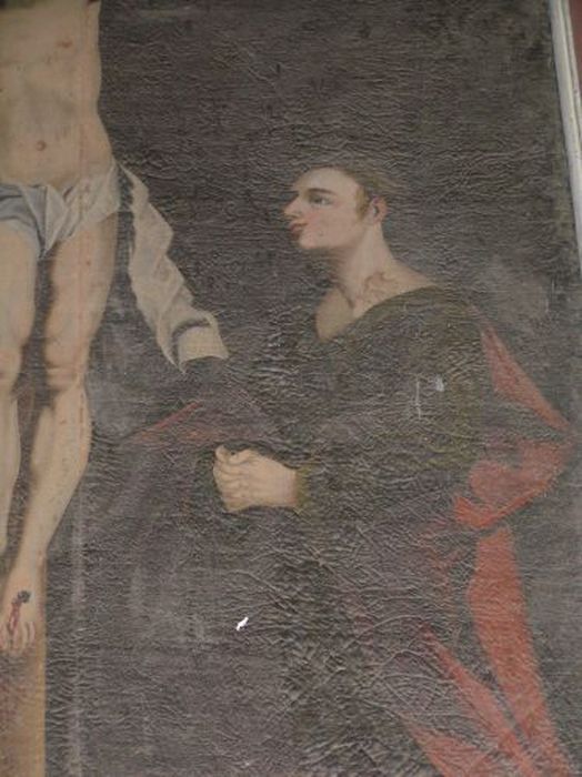tableau : Crucifixion (la), détail - © Ministère de la Culture (France), Conservation des antiquités et des objets d’art de l'Ariège – Tous droits réservés 