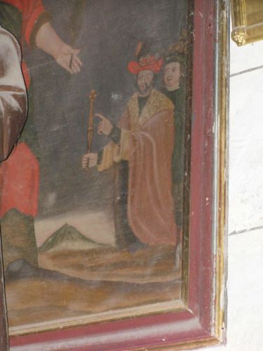 tableau : Scènes du martyre de sainte Quitterie, détail