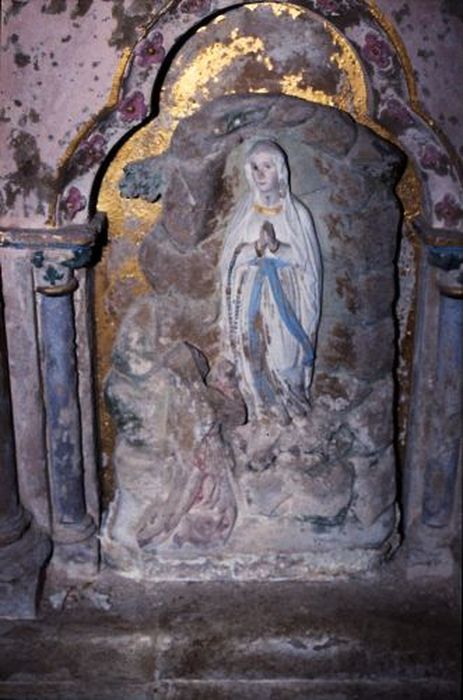 Groupe sculpté (statuette) : Notre-Dame de Lourdes et sainte Bernadette