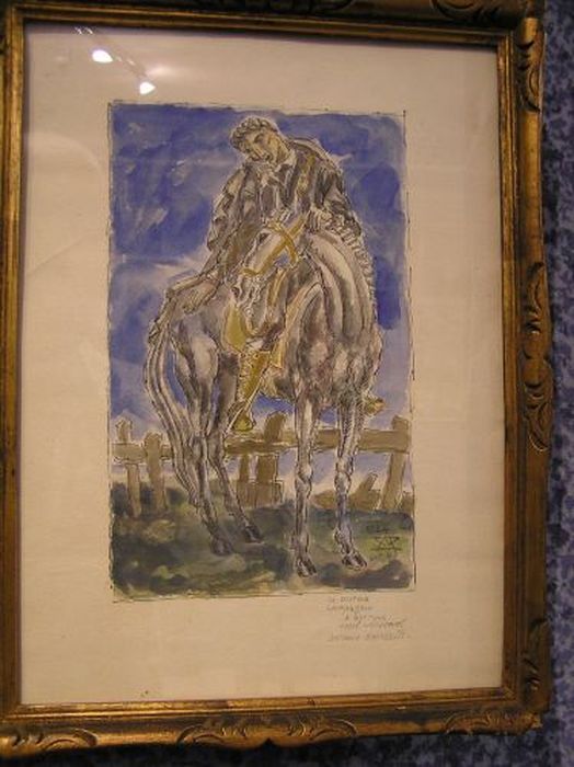 dessin : Homme à cheval - © Ministère de la Culture (France), Conservation des antiquités et des objets d’art de l'Ariège – Tous droits réservés 