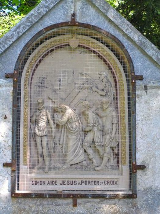 chemin de croix : hauts-reliefs, détail d’une station