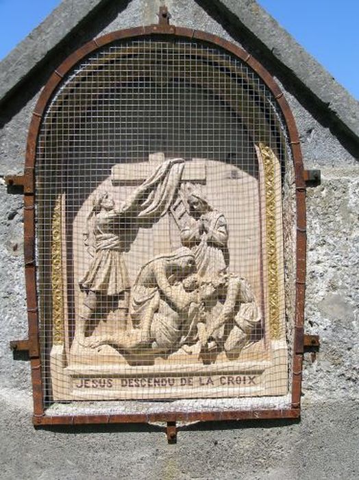 chemin de croix : hauts-reliefs, détail d’une station