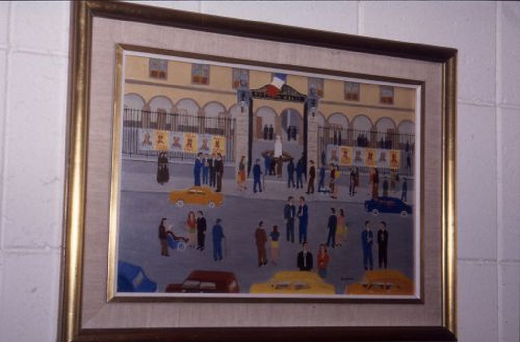 tableau : Entrée de la mairie de Foix - © Ministère de la Culture (France), Conservation des antiquités et des objets d’art de l'Ariège – Tous droits réservés 
