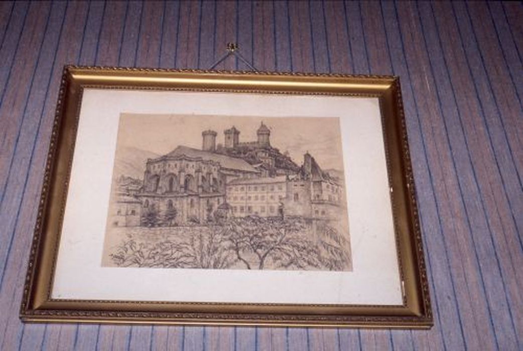 estampe : Château de Foix - © Ministère de la Culture (France), Conservation des antiquités et des objets d’art de l'Ariège – Tous droits réservés 