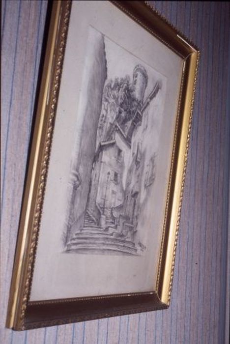 estampe : Ruelle et tour du château de Foix - © Ministère de la Culture (France), Conservation des antiquités et des objets d’art de l'Ariège – Tous droits réservés 