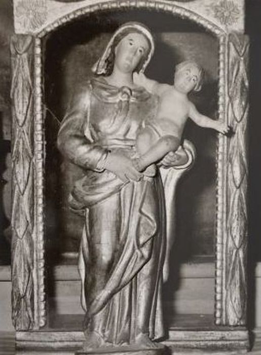 statue de procession (statuette de procession) : Vierge à l'Enfant - © Ministère de la Culture (France), Conservation des antiquités et des objets d’art de l'Ariège – Tous droits réservés