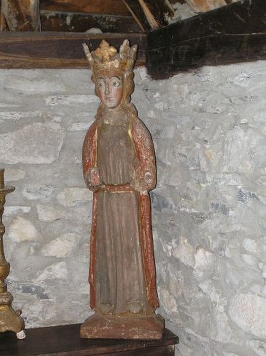 statue : Sainte Eulalie - © Ministère de la Culture (France), Conservation des antiquités et des objets d’art de l'Ariège – Tous droits réservés 