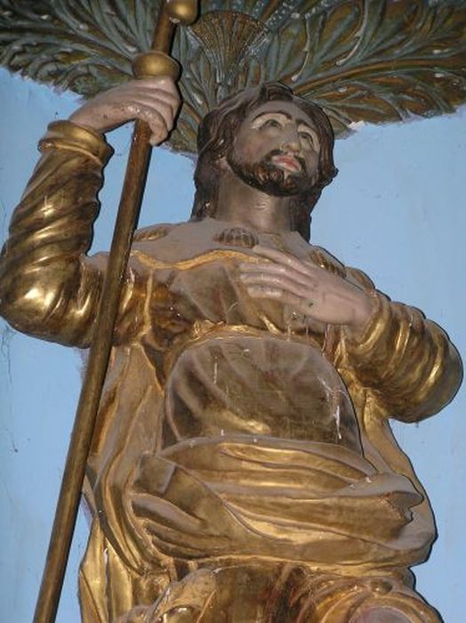 statue : Saint Roch, vue partielle