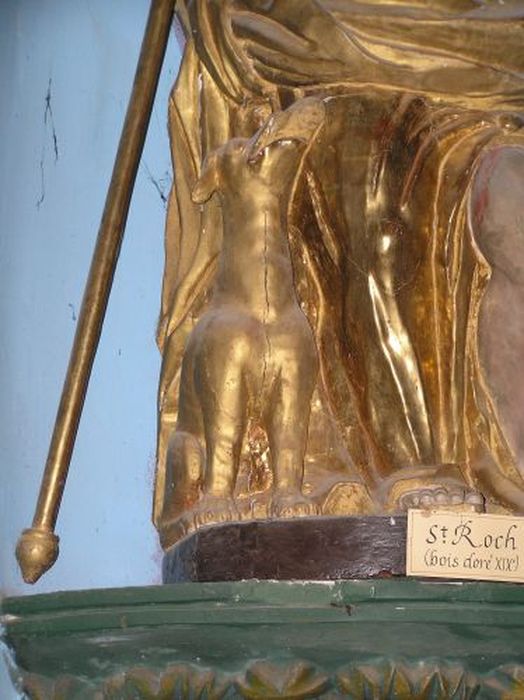 statue : Saint Roch, détail