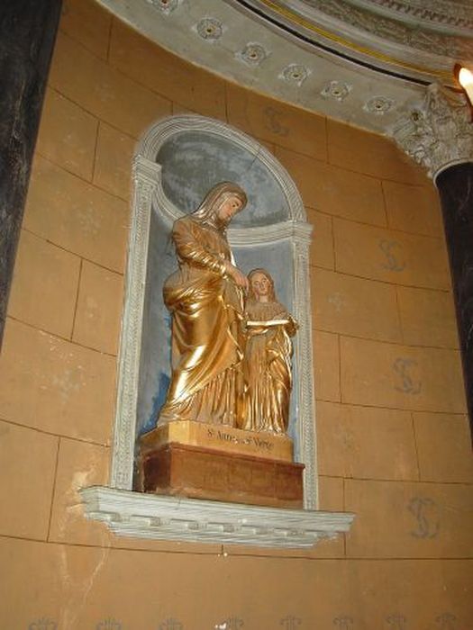 groupe sculpté : Sainte Anne et la Vierge enfant - © Ministère de la Culture (France), Conservation des antiquités et des objets d’art de l'Ariège – Tous droits réservés