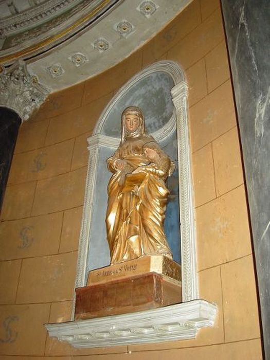 groupe sculpté : Sainte Anne et la Vierge enfant - © Ministère de la Culture (France), Conservation des antiquités et des objets d’art de l'Ariège – Tous droits réservés 