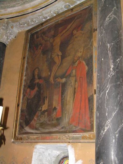 tableau : Crucifixion avec la Vierge et saint Germier - © Ministère de la Culture (France), Conservation des antiquités et des objets d’art de l'Ariège – Tous droits réservés