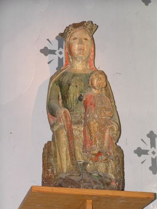 statuette style roman : Vierge à l'Enfant - © Ministère de la Culture (France), Conservation des antiquités et des objets d’art de l'Ariège – Tous droits réservés 