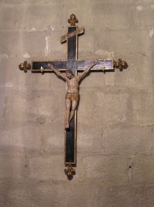 statue dit des Pénitents : Christ en croix - © Ministère de la Culture (France), Conservation des antiquités et des objets d’art de l'Ariège – Tous droits réservés 