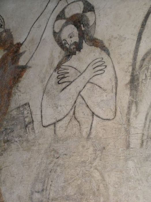 peinture monumentale : Baptême du Christ (le), vue partielle