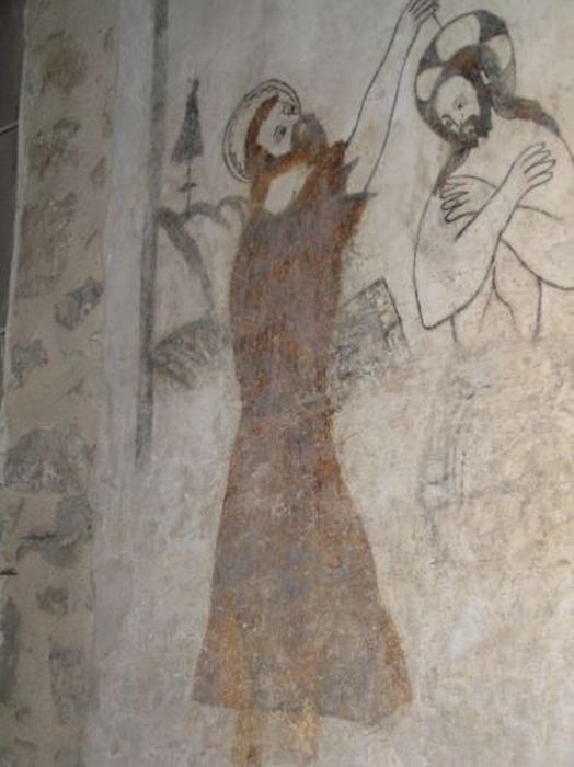 peinture monumentale : Baptême du Christ (le), vue partielle