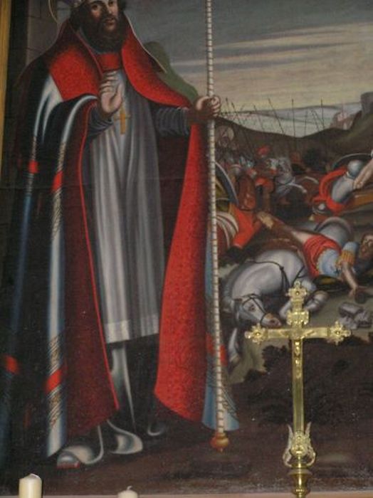 tableau : Saint Martin évêque et saint Clément, détail
