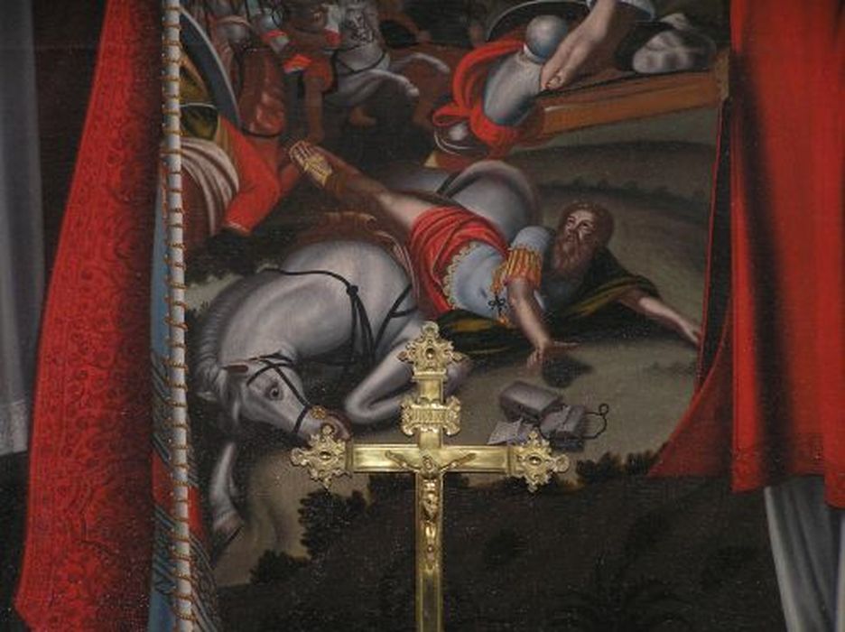 tableau : Saint Martin évêque et saint Clément, détail