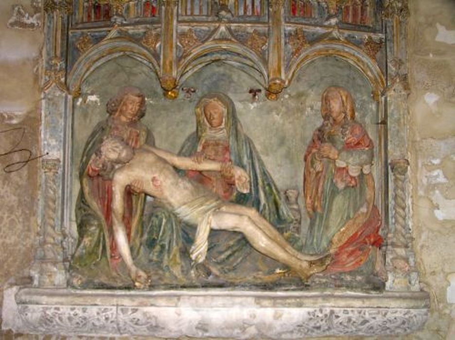 groupe sculpté : Vierge de Pitié - © Ministère de la Culture (France), Conservation des antiquités et des objets d’art de l'Ariège – Tous droits réservés