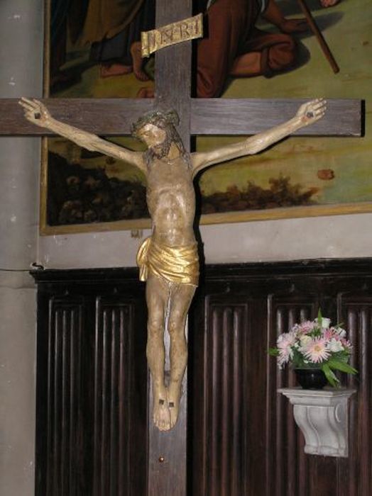 statue : Christ en croix - © Ministère de la Culture (France), Conservation des antiquités et des objets d’art de l'Ariège – Tous droits réservés