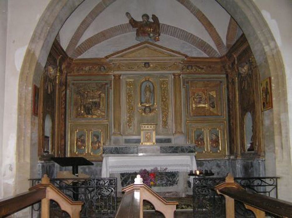 retable, niche, lambris de revêtement