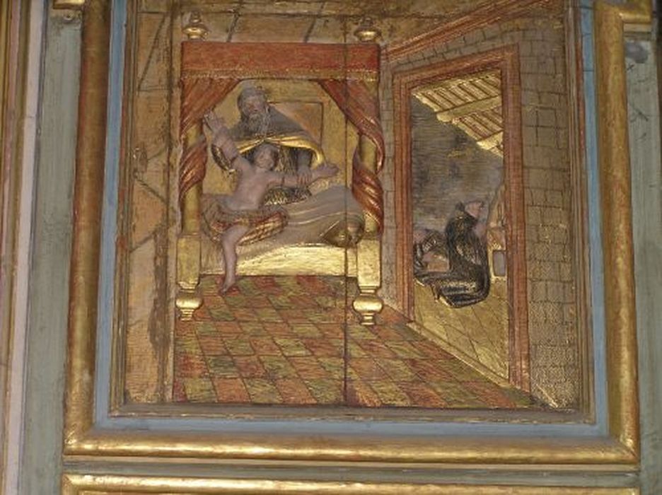 bas-relief : Scène de la vie monastique - © Ministère de la Culture (France), Conservation des antiquités et des objets d’art de l'Ariège – Tous droits réservés 