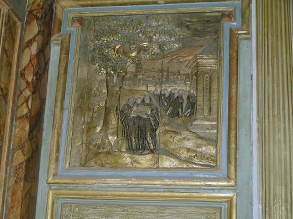 bas-relief : Scène de la vie monastique - © Ministère de la Culture (France), Conservation des antiquités et des objets d’art de l'Ariège – Tous droits réservés