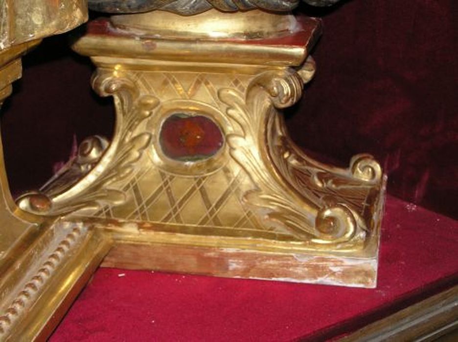 buste-reliquaire : Saint Georges, détail - © Ministère de la Culture (France), Conservation des antiquités et des objets d’art de l'Ariège – Tous droits réservés 