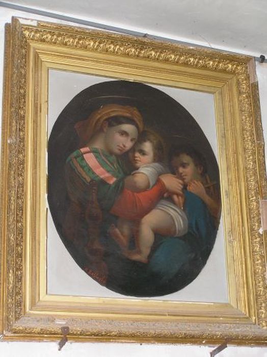 tableau : Vierge avec l’Enfant Jésus et Jean-Baptiste - © Ministère de la Culture (France), Conservation des antiquités et des objets d’art de l'Ariège – Tous droits réservés