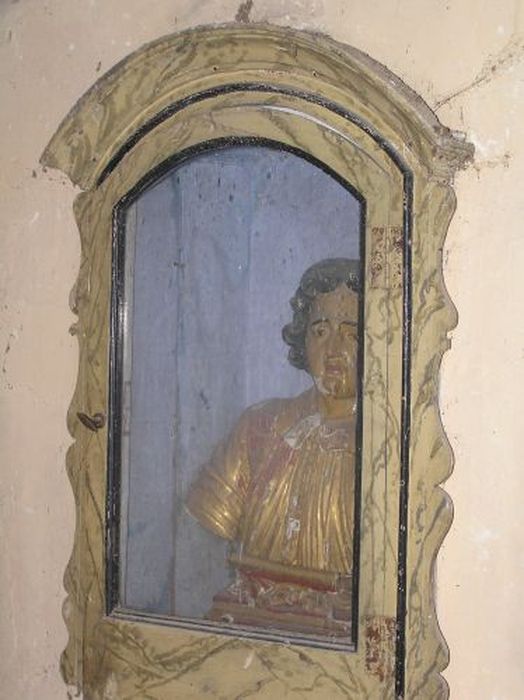 buste-reliquaire : Saint non identifié, vue partielle - © Ministère de la Culture (France), Conservation des antiquités et des objets d’art de l'Ariège – Tous droits réservés 