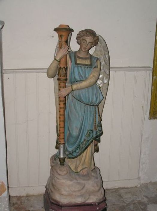 statue porte-luminaire : Ange - © Ministère de la Culture (France), Conservation des antiquités et des objets d’art de l'Ariège – Tous droits réservés 