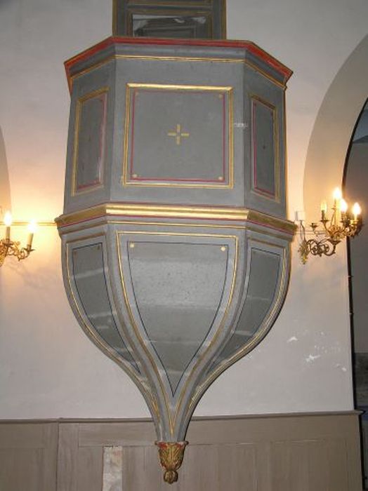 chaire à prêcher, vue partielle - © Ministère de la Culture (France), Conservation des antiquités et des objets d’art de l'Ariège – Tous droits réservés 