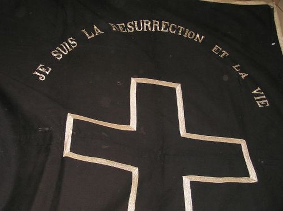drap mortuaire, vue partielle - © Ministère de la Culture (France), Conservation des antiquités et des objets d’art de l'Ariège – Tous droits réservés 