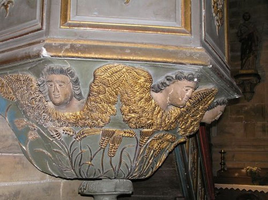 chaire à prêcher, détail - © Ministère de la Culture (France), Conservation des antiquités et des objets d’art de l'Ariège – Tous droits réservés 