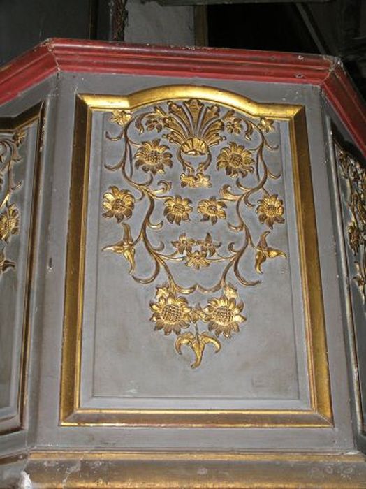 chaire à prêcher, détail - © Ministère de la Culture (France), Conservation des antiquités et des objets d’art de l'Ariège – Tous droits réservés 