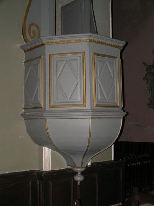 chaire à prêcher, vue partielle - © Ministère de la Culture (France), Conservation des antiquités et des objets d’art de l'Ariège – Tous droits réservés 