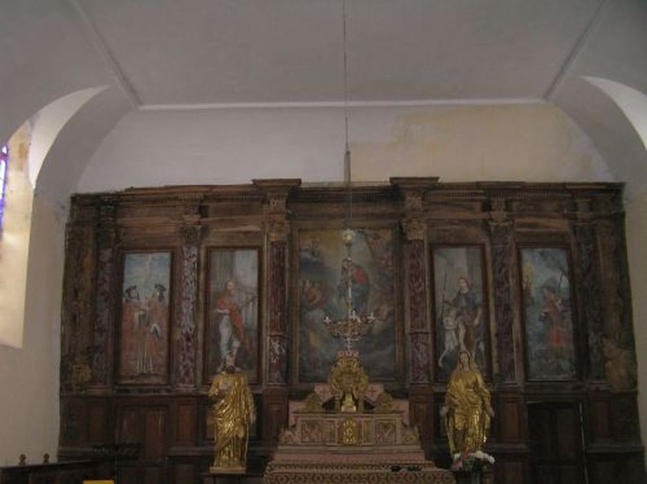 retable du maître-autel, tabernacle, tableaux d’autel - © Ministère de la Culture (France), Conservation des antiquités et des objets d’art de l'Ariège – Tous droits réservés 