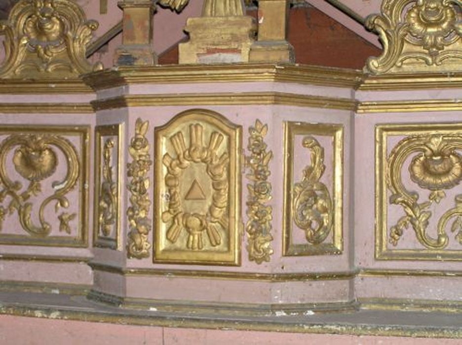 tabernacle du maître-autel, détail - © Ministère de la Culture (France), Conservation des antiquités et des objets d’art de l'Ariège – Tous droits réservés 
