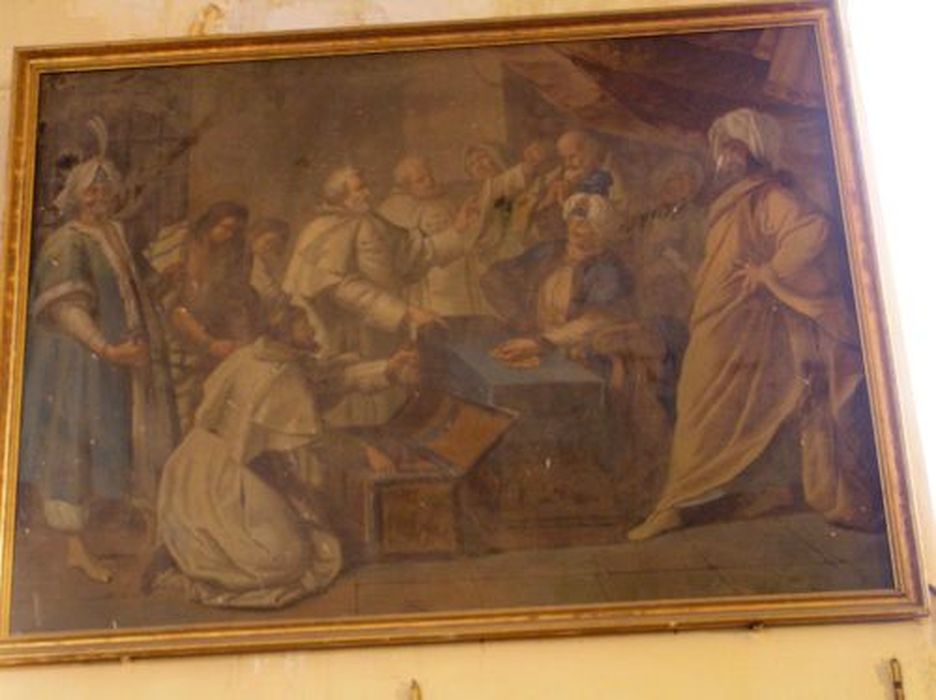tableau : Rachat de captifs par les Trinitaires auprès du Miramolin sultan du Maroc vers 1200 - © Ministère de la Culture (France), Conservation des antiquités et des objets d’art de l'Ariège – Tous droits réservés 